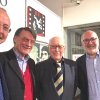 on il prof. Emanuele Severino, Massimo Tedeschi, Paolo Barbieri e Claudio Bragaglio. Presentazione in AAB del libro " Forme della ribellione" 4.19.18" selfie